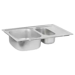 Кухонна мийка 780x500x180 мм + сифон Wezer 7850(08) Decor, Decor - мініатюра 3