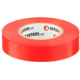 Стрічка електроізоляційна Intertool ізолента 20 м x 17 x 0.15 мм червона в упаковці 10 шт.