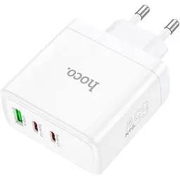 Мережевий зарядний пристрій Hoco N30 Glory PD65W White (784155) [152091] - мініатюра 3