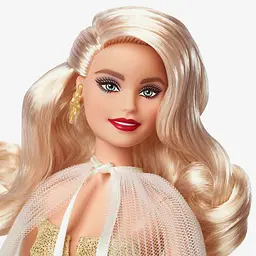 Колекційна лялька Barbie Святкова в розкішній золотистій сукні, 30 см (HJX04) - мініатюра 2