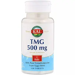 Триметилгліцин KAL TMG (ТМГ) 500 мг 120 таблеток