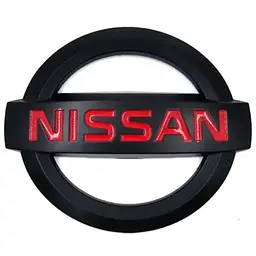 Емблема решітки задня для Nissan матова Чорна 150х133 мм Пластик НА НАПРЯМНИХ (Завод)