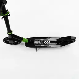 Самокат Best Scooter 57х14х88-98 см Чорно-зелений 000231604 - мініатюра 5