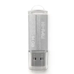 Флеш накопичувач USB 64Gb Hi-Rali Corsair, сріблястий, USB 2.0 (HI-64GBCORSL)