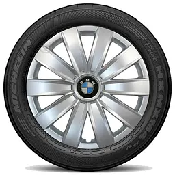 Ковпак колеса з емблемою BMW SKS421 R16 сірий з логотипом на вибір 4 шт