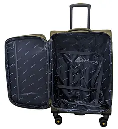 Валіза середня Worldline Airtex 616 жаккард-поліестер M Темно-зелений - мініатюра 7