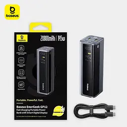 Baseus EnerGeek GP12 20800 mAh 145W павербанк + кабель в комплекті (100W) для ноутбука, телефона, планшета
