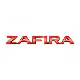 Емблема напис ZAFIRA Зафіра 145х18 мм Червона (Завод) - мініатюра 2