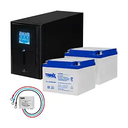 Комплект резервного живлення: Kraft PSW1000VA/800W(LCD)24V UPS + гелева батарея 660 Вт*год (42-00061-2)