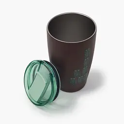Термочашка MBM Home 520 мл коричнева з принтом (KP-160 BROWN/PRINT) - мініатюра 2