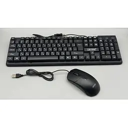 Комплект дротовий XSTRIKE X-1012, клавіатура та миша, USB, мембранна клавіатура, чорний