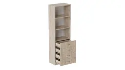 Шафа Анжело Ferrum-decor на 3 полиці з 4 ящиками 1900x600x380 ДСП Дуб Сан-Марино 16 мм (FRD-104984)