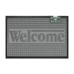 Килимок придверний Eco Fabric Welcome з кромкою сірий 40 х 60 см (4060-115)