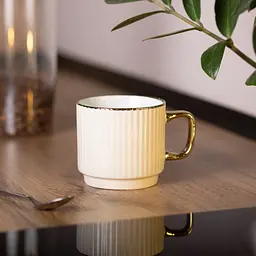 Чашка порцелянова 300 мл рельєфна, білий Liling Rongxiang Ceramic RX-N231129W - мініатюра 4