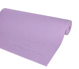 Килимок для йоги та фітнесу PowerPlay 4010 PVC Yoga Mat Лавандовий (173x61x0.6) (PP_4010_Lavender_(173*0,6) - мініатюра 4