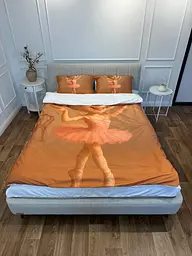 Постільна білизна 3D Ballerina Cappuccino полуторна мікросатин 150×215 см - мініатюра 2