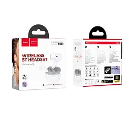 Бездротові навушники Hoco EQ24 Estrella wireless BT headset, BT5.4, 40mAh, 320mAh, 7h, white - мініатюра 3