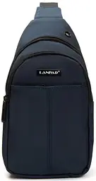 Сумка чоловіча LANPAD через плече 17х30х9 см Синій (LAN83030 blue) - мініатюра 3