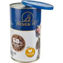 Консерви для собак PREMIUM PET Шматочки в соусі з куркою 1.240 г (4820255192260) - мініатюра 3