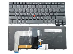 Клавіатура для Lenovo ThinkPad T470S, T460S, T460P, T470T, T460T (RU Black з підсвічуванням)