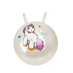 Детский мяч EasyFit для фитнеса MS 3397(White) с ручками 55 см, 400 г