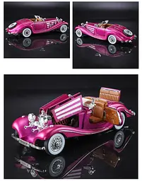 Колекційна металева модель автомобіля АвтоЕксперт Mercedes-Benz 500K Special Roadster 1936 з інерцією, світлом та звуком 1:24 - мініатюра 3