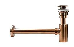 Сифон для умивальника Rea з клапаном Click-Clack brushed copper REA-A5699 - мініатюра 2