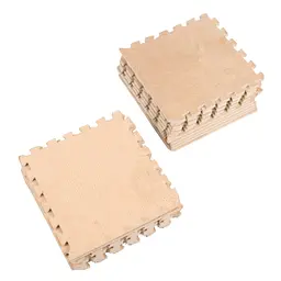 Килимок-пазл плюшевий Supretto 30×30 см 20 штук, бежевий, EVA, для дитячої кімнати - мініатюра 10