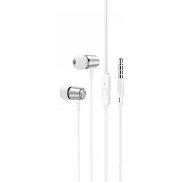 Навушники металеві Hoco M108 Spring metal universal earphones with mic чорні - мініатюра 9