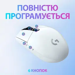 Бездротова миша Logitech G305 Lightspeed Wireless White (910-005291) - мініатюра 6