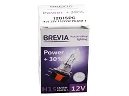 Галогенна лампа Brevia H15 Power 12015PC 12V - мініатюра 5