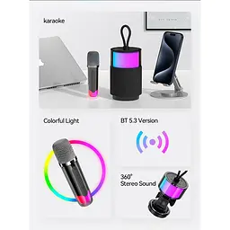 Портативна акустика Usams US-YX013 Wireless Speaker with Microphone караоке бездротова - мініатюра 3