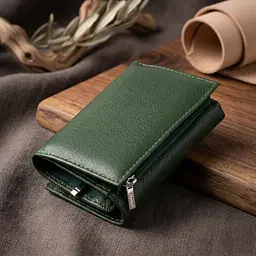 Горизонтальне портмоне зі шкіри унісекс на магніті ST Leather 19332 зелене - мініатюра 4