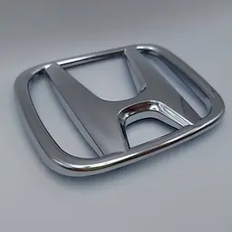 Емблема решітки задня для Honda Хром 123x99 мм Пластик (на скотчі та 2 вусики по центру) (Завод) - мініатюра 3