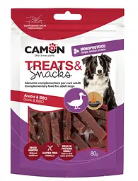 Ласощі Camon Treats & Snacks Качині шматочки Барбекю Гриль, 80 г