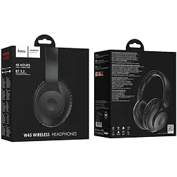 Навушники повнорозмірні бездротові Hoco W45 Enjoy BT headset чорні до 46 годин - мініатюра 2