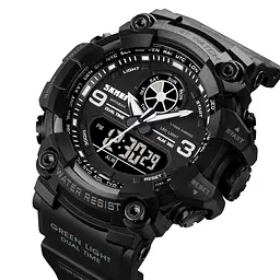 Наручний годинник чоловічий Skmei 1818 Black, 1818BK (12270) - мініатюра 4