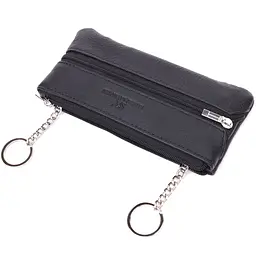 Містка шкіряна ключниця на блискавці ST Leather 22556 чорна - мініатюра 5