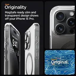 Чохол-накладка Spigen Ultra Hybrid MagFit для Apple iPhone 15 Pro Carbon Fiber (ACS06717) - мініатюра 3