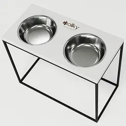 Hollky Base XL40 — миски на підставці для великих собак (2 × 1,8 л, висота 40 см) - мініатюра 9
