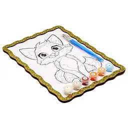 Дитячий набір для розпису по дереву "Лисичка" PuzzleOK Puz-22959 формат А4 - мініатюра 3