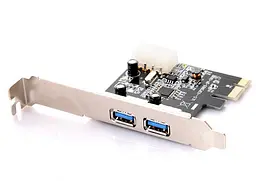 Контролер PCI-E USB3.0 (2ext. Molex) Low Profil, NEC, RTL - мініатюра 2