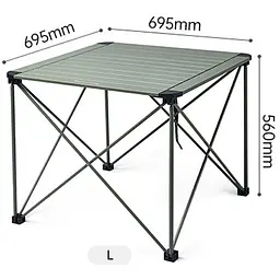 Складаний стіл Naturehike CNK2450JJ013, L, алюміній, сірий - мініатюра 2