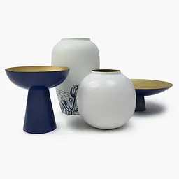 Ваза MBM HOME Елізіум залізна білий - золотий 230х230х210 мм (VB-05 WHITE/GOLD) - мініатюра 6