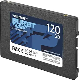 Накопичувач SSD Patriot Burst Elite 120GB 2.5" 7mm SATAIII TLC 3D (PBE120GS25SSDR) - мініатюра 3