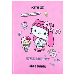 Щоденник шкільний Kite Hello Kitty 170х238 мм рожевий (HK25-262-2)