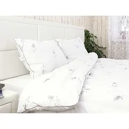 Набір ковдра та дві подушки Руно Silver Swan штучний лебединий пух 200х220 см білий (925.52_Silver Swan) - мініатюра 4