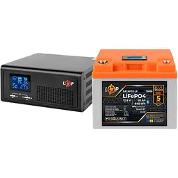 Джерело безперебійного живлення [ДБЖ] LogicPower LPE-B-PSW-1000VA + АКБ LiFePO4 640Wh Smart BT [37449] [126883] - мініатюра 2