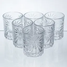 Набір чарок для віскі Yiwu Shot glass 6 штук по 75 мл склянки для міцних напоїв з товстими стінками HP-17-34