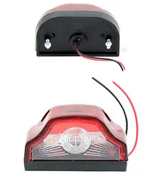 LED Підсвічування Номери універсальні Thoc Auto 12/24V 4 LED 2 шт. Червона (УР-37)
